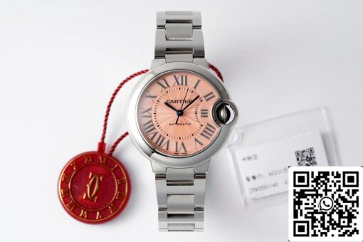 Ballon Bleu De Cartier WSBB0046 33MM 1:1 Best Edition AF Factory Pink Dial US Replica Watch