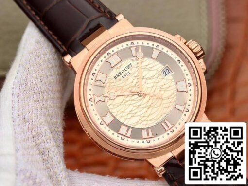 Breguet MARINE 5517BB/Y2/9ZU V9 Factory 1:1 Best Edition Swiss ETA9015 Gold dial US Replica Watch