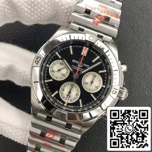 Breitling Chronomat AB0134101B1A1 1:1 Best Edition GF Factory Stainless Steel Black Dial US Replica Watch