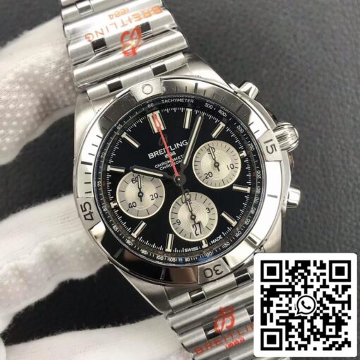 Breitling Chronomat AB0134101B1A1 1:1 Best Edition GF Factory Stainless Steel Black Dial US Replica Watch