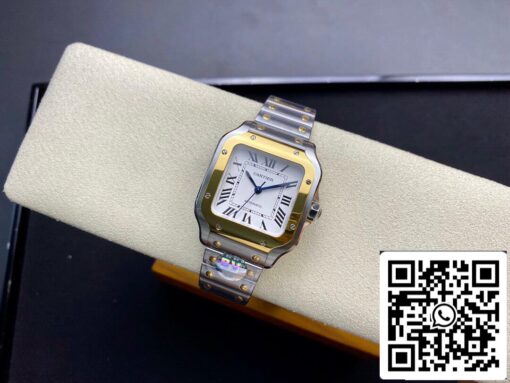 Cartier De Santos W2SA0016 35MM 1:1 Best Edition BV Factory White Dial US Replica Watch