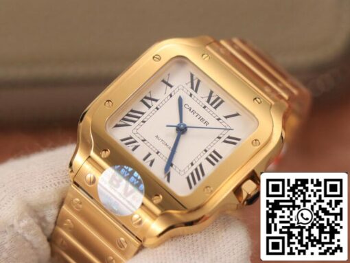 Cartier De Santos WSSA0010 1:1 Best Edition BV Factory 18K Gold US Replica Watch