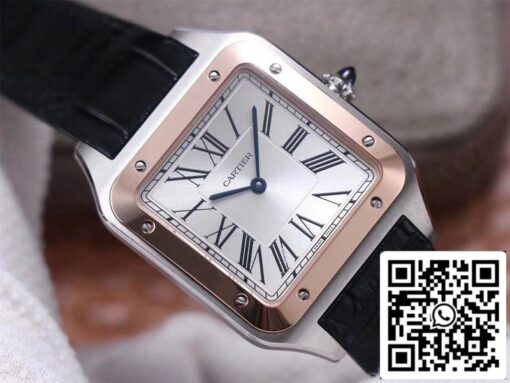 Cartier Santos Dumont W2SA0017 1:1 Best Edition F1 Factory Silver Dial Swiss ETA430 MC US Replica Watch