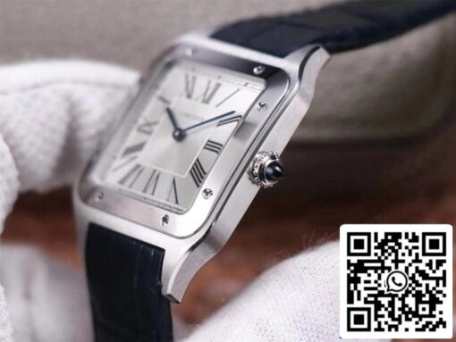 Cartier Santos Dumont WSSA0032 1:1 Best Edition F1 Factory Silver Dial Swiss ETA430 MC US Replica Watch