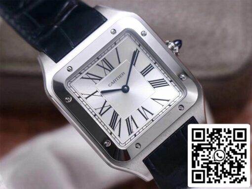 Cartier Santos Dumont WSSA0032 1:1 Best Edition F1 Factory Silver Dial Swiss ETA430 MC US Replica Watch