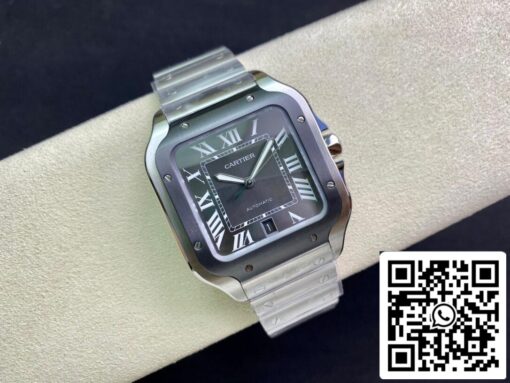 Cartier Santos WSSA0037 1:1 Best Edition GF Factory V2 Gray Dial US Replica Watch