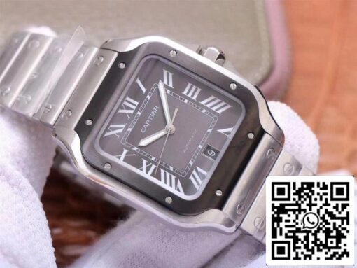 Cartier Santos de WSSA0037 1:1 Best Edition V6 Factory Gray Dial Swiss ETA9015 US Replica Watch