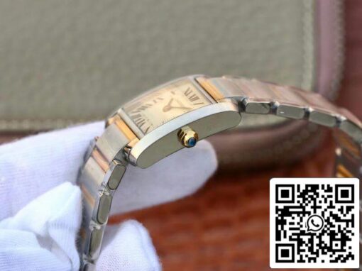 Cartier Tank Francaise Ladies Two Tone W51007Q4 1:1 Best Edition Swiss Quartz US Replica Watch