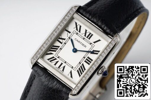 Cartier Tank Quartz 1:1 Best Edition AF Factory Diamond Bezel US Replica Watch