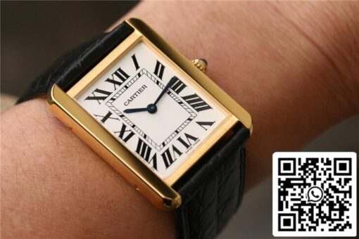 Cartier Tank W5200002 1:1 Best Edition K11 Factory Gold Case US Replica Watch