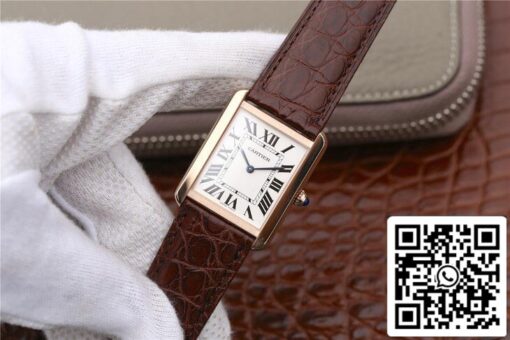 Cartier Tank W5200025 1:1 Best Edition K11 Factory Rose Gold US Replica Watch