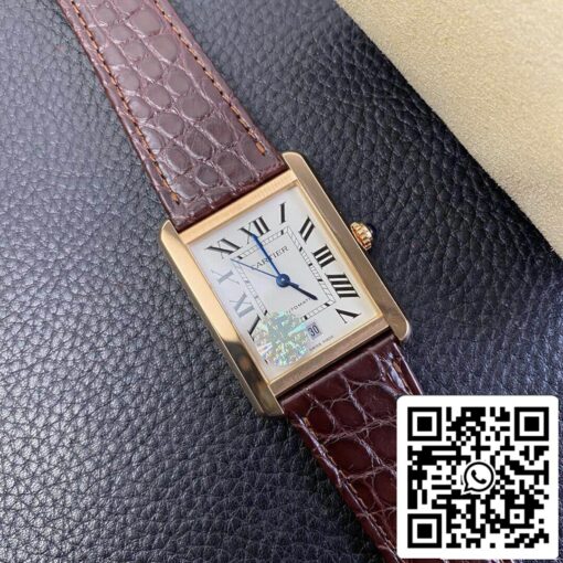 Cartier Tank W5200026 1:1 Best Edition AF Factory Rose Gold Case US Replica Watch