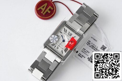 Cartier Tank W5200028 1:1 Best Edition AF Factory Stainless Steel US Replica Watch