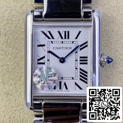 Cartier Tank WSTA0052 1:1 Best Edition AF Factory Stainless Steel Case US Replica Watch