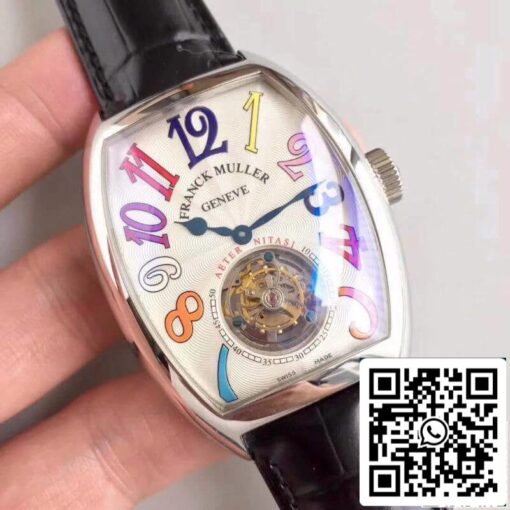 Franck Muller Crazy Hours Dreams Tourbillon 8880 1:1 Best Edition Swiss Tourbillon White Dial US Replica Watch