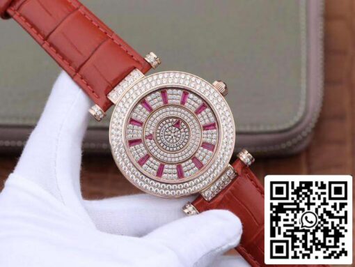 Franck Muller DM Rose Gold Double Mystery Diamond Ruby DM42D2RCD GS Factory 1:1 Best Edition Swiss FM.800 US Replica Watch