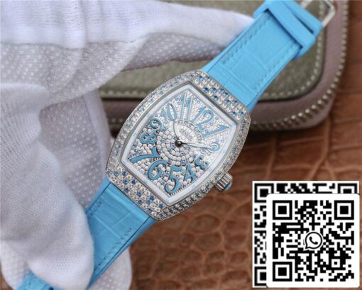 Franck Muller Ladies Collection V 32 SC AT FO D CD (BL) 1:1 Best Edition ABF Factory Diamond-set Dial US Replica Watch