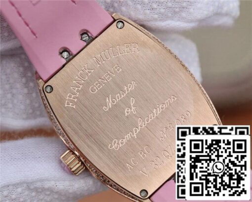 Franck Muller Vanguard Ladies 1:1 Best Edition ABF Factory Rose Gold Diamond-set Dial US Replica Watch