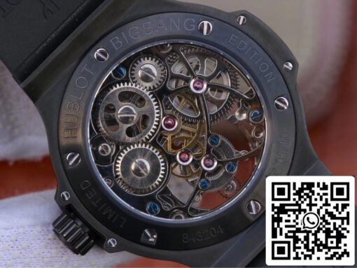 Hublot Big Bang Hollow Tourbillon 1:1 Best Edition Ceramic Skeleton Dial US Replica Watch