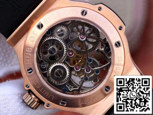 Hublot Big Bang hollow tourbillon 1:1 Best Edition Swiss Seagull hand-winding tourbillon movement 18K Rose Gold US Replica Watch