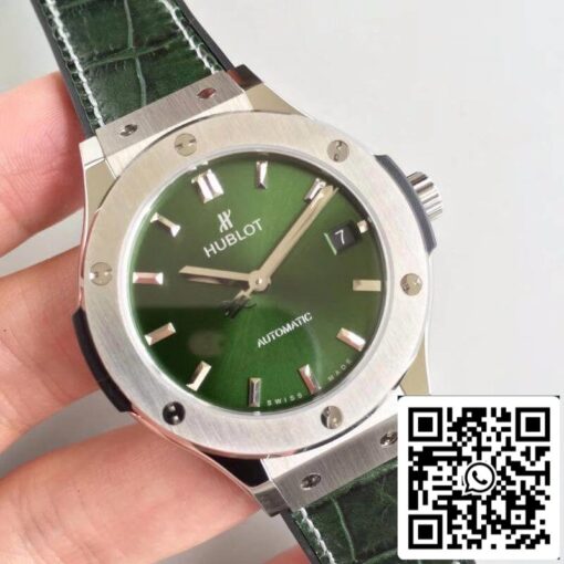 Hublot Classic Fusion 511.NX.8970.LR JJ Factory Mechanical Watches 1:1 Best Edition Swiss ETA2892 Green Dial US Replica Watch