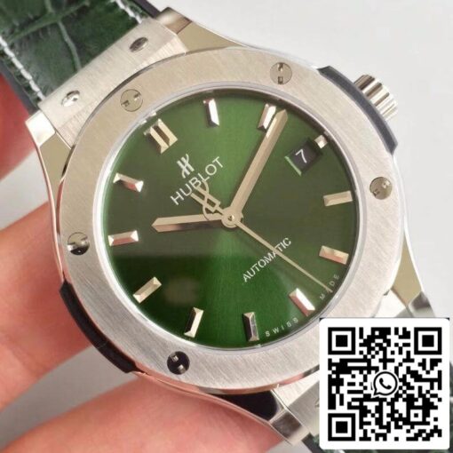 Hublot Classic Fusion 511.NX.8970.LR JJ Factory Mechanical Watches 1:1 Best Edition Swiss ETA2892 Green Dial US Replica Watch