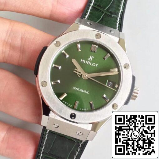 Hublot Classic Fusion 511.NX.8970.LR JJ Factory Mechanical Watches 1:1 Best Edition Swiss ETA2892 Green Dial US Replica Watch