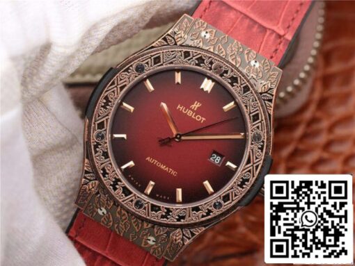 Hublot Classic Fusion 511.OX.6670.LR.OPX17 JJ Factory 1:1 Best Edition Swiss ETA2892 Dark Red Gummy Strap US Replica Watch