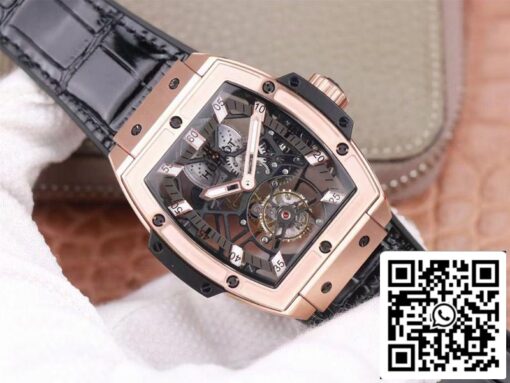 Hublot Masterpiece Tourbillon 906.OX.0123.VR.AES13 1:1 Best Edition JB Factory Rose Gold White Hour Swiss HUB 9006 US Replica Watch