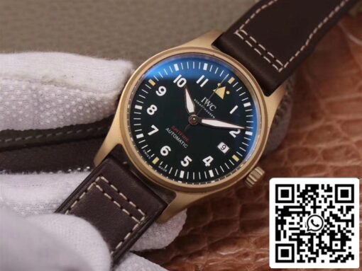 IWC Pilot Spitfire IW326802 1:1 Best Edition MKS Factory Black Dial Swiss ETA9015 US Replica Watch