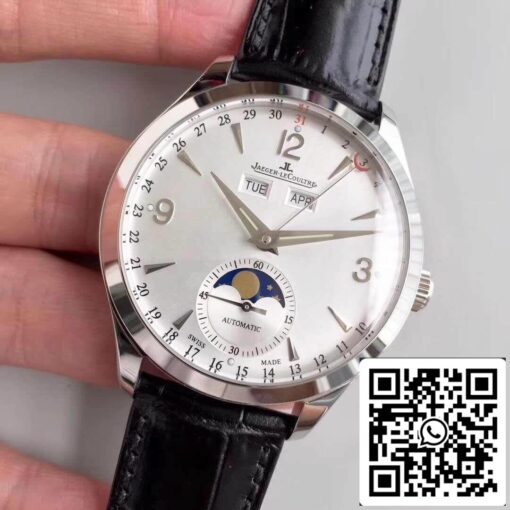 Jaeger-LeCoultre Master Calendar 1558420 OM Factory Men Watches 1:1 Best Edition Swiss ETA866 Silver Dial US Replica Watch