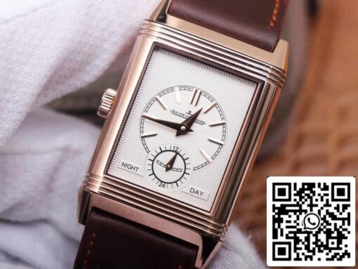 Jaeger LeCoultre Reverso Flip 1:1 Best Edition MG Factory Black Dial Swiss ETA854A/2 US Replica Watch