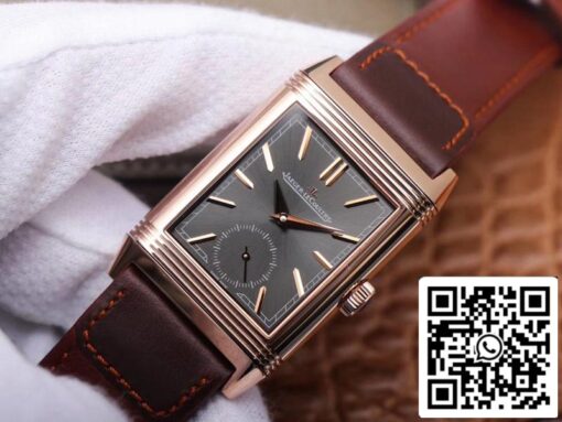 Jaeger LeCoultre Reverso Flip 1:1 Best Edition MG Factory Black Dial Swiss ETA854A/2 US Replica Watch