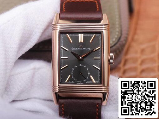 Jaeger LeCoultre Reverso Flip 1:1 Best Edition MG Factory Black Dial Swiss ETA854A/2 US Replica Watch