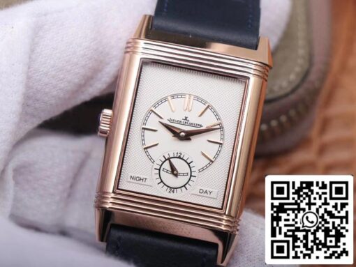 Jaeger LeCoultre Reverso Flip 1:1 Best Edition MG Factory Blue Dial Swiss ETA854A/2 US Replica Watch