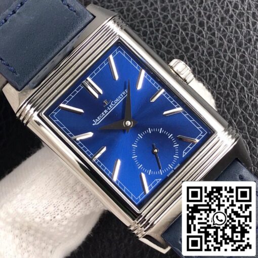 Jaeger LeCoultre Reverso Flip 1:1 Best Edition MG Factory Stainless Steel Blue Dial US Replica Watch