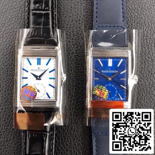 Jaeger LeCoultre Reverso Flip 1:1 Best Edition MG Factory Stainless Steel Blue Dial US Replica Watch