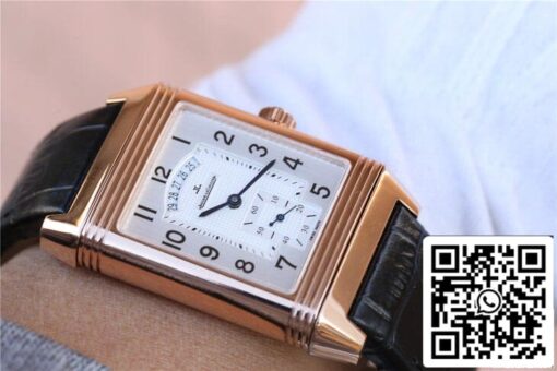 Jaeger LeCoultre Reverso Q2712510 1:1 Best Edition Rose Gold Silver Dial US Replica Watch