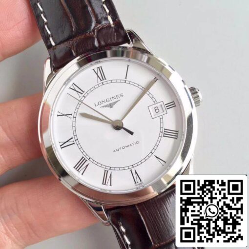 Longines Record L2.820.4.11.2 Mechanical Watches 1:1 Best Edition Swiss ETA2824 White Dial US Replica Watch