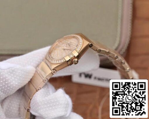 Omega Constellation 27mm Quartz Ladies 18K Rosegold TW Factory 1:1 Best Edition Swiss Eta Quartz 1376 US Replica Watch