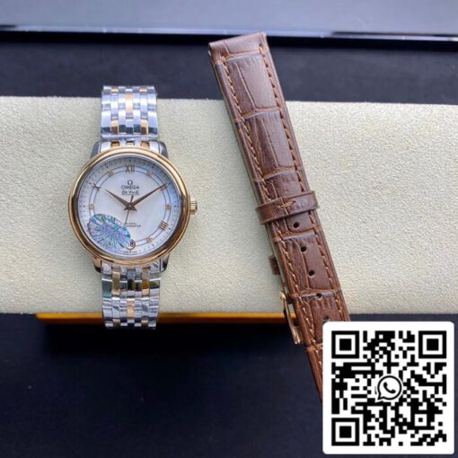 Omega De Ville 1:1 Best Edition MKS Factory Rose Gold Diamond Dial US Replica Watch