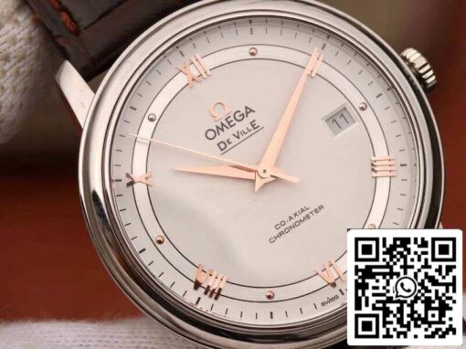 Omega De Ville Prestige 424.13.40.20.02.002 MKS Factory 1:1 Best Edition Swiss ETA9015 Brown Calfskin Leather Strap US Replica Watch