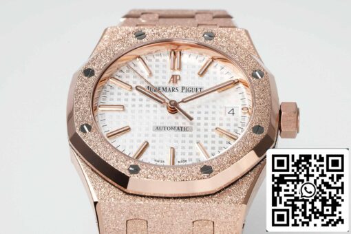 Audemars Piguet 15454 Frost Gold 1:1 best edition White dial Rose gold – Image 4