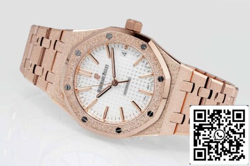 Audemars Piguet 15454 Frost Gold 1:1 best edition White dial Rose gold – Image 5