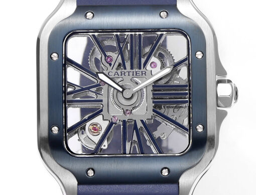 Cartier santos Skeleton 40mm  WHSA0026 THB Factory 1:1 Best Edition Blue bezel - immagine 2