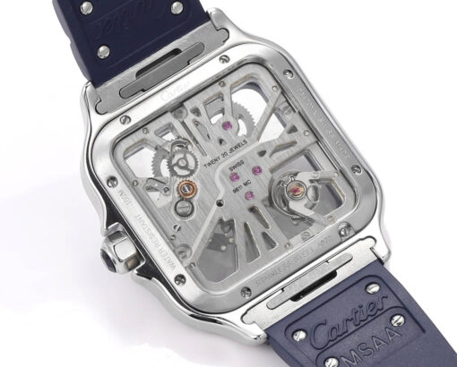 Cartier santos Skeleton 40mm  WHSA0026 THB Factory 1:1 Best Edition Blue bezel - immagine 7