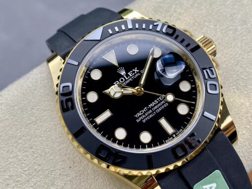 Rolex Yacht-Master 42 Black Dial Yellow Gold  M226658-0001  1:1 Best Edition AR Factory Counterweight Version - Imagen 9