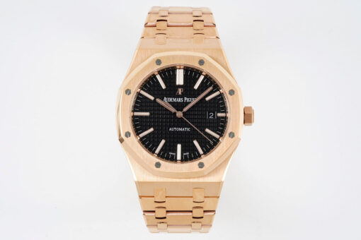 Audemars Piguet Royal Oak 15400ST 1:1 Best Edition ZF Factory Black Dial Rose Gold