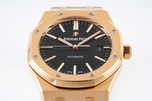 Audemars Piguet Royal Oak 15400ST 1:1 Best Edition ZF Factory Black Dial Rose Gold - Image 8