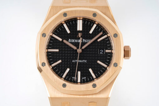 Audemars Piguet Royal Oak 15400ST 1:1 Best Edition ZF Factory Black Dial Rose Gold - Image 9